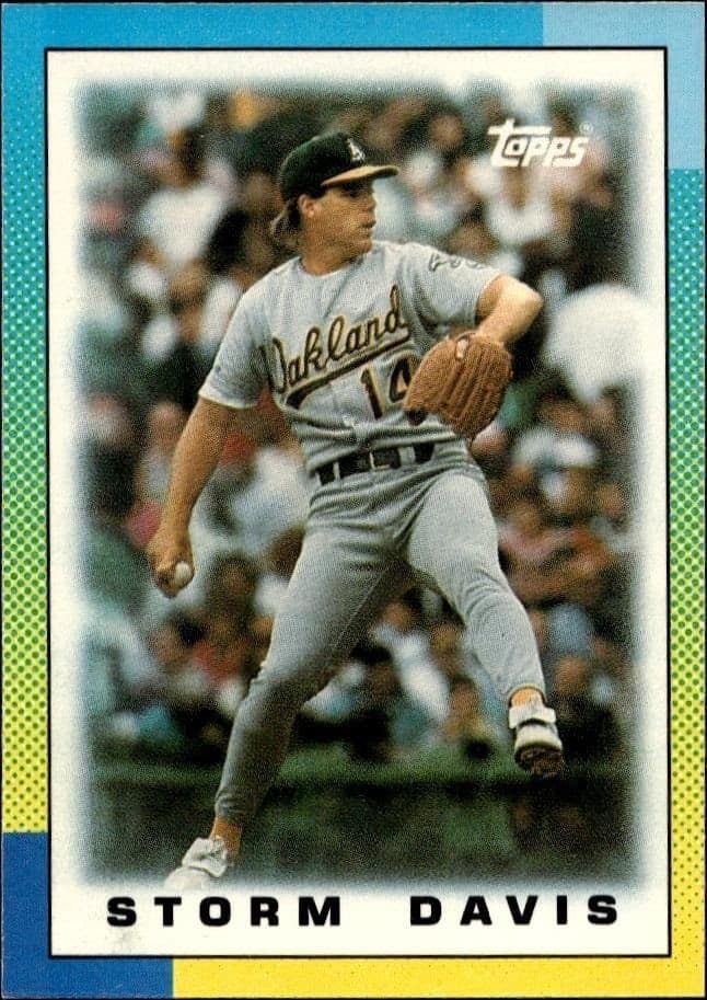 1990 Topps Minis Storm Davis #26 trading card