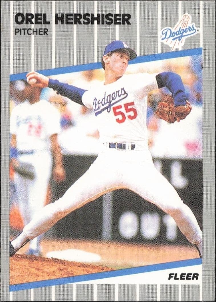 1989 Fleer Orel Hershiser #62 trading card