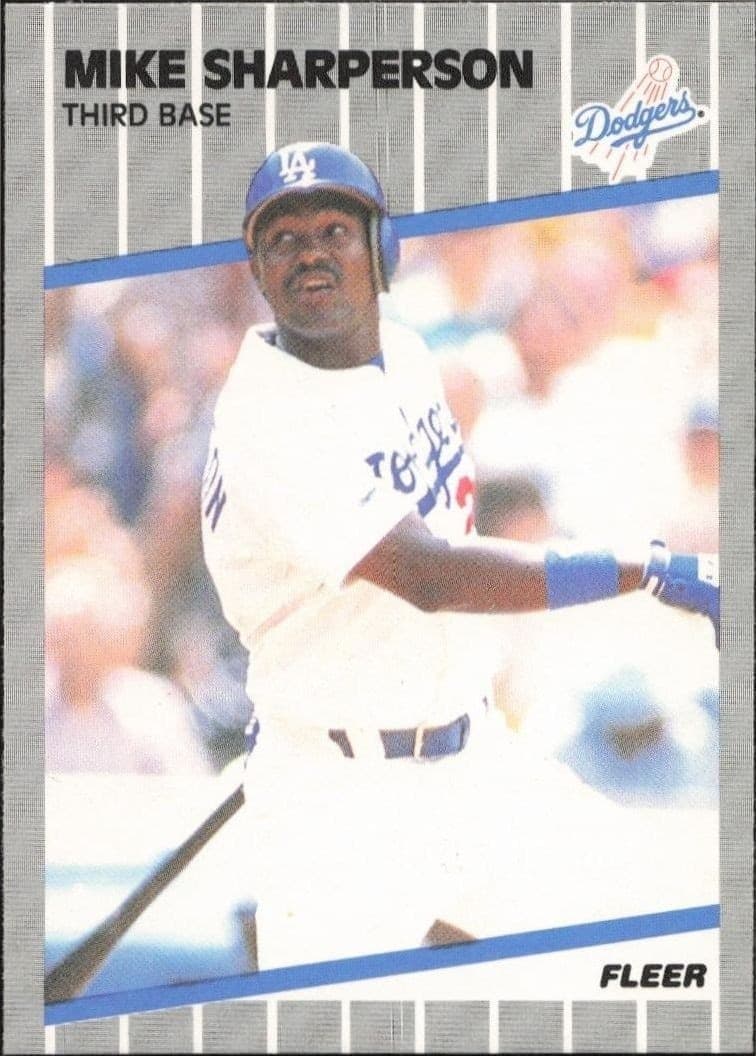 1989 Fleer Mike Sharperson #72 trading card