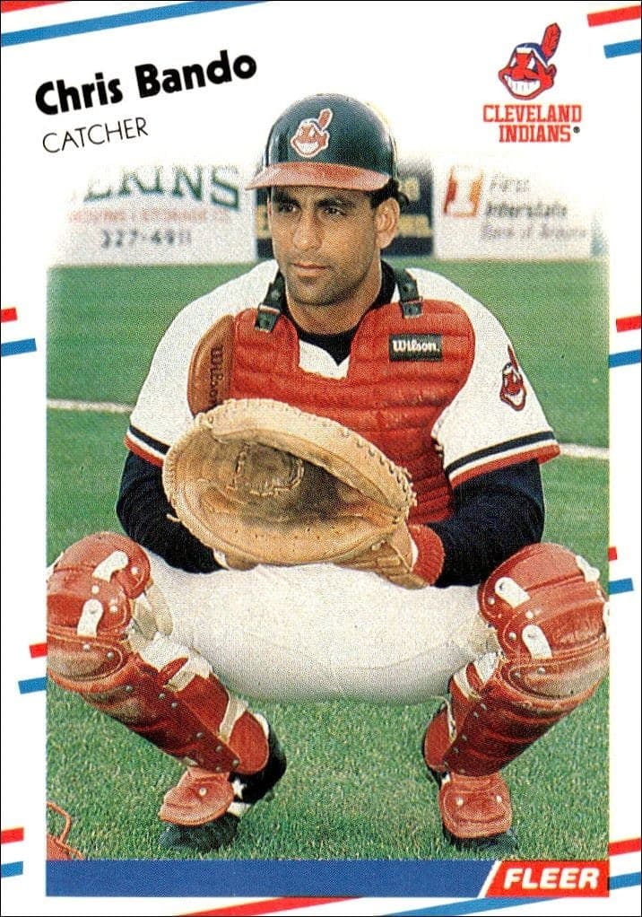1988 Fleer Chris Bando #601 baseball trading card front