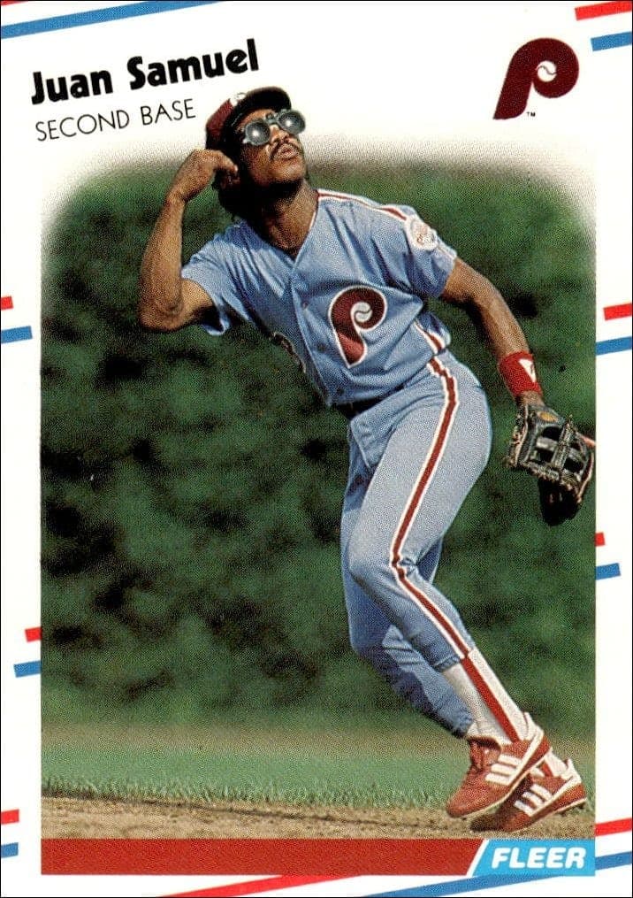 1988 Fleer Juan Samuel #314 baseball trading card front