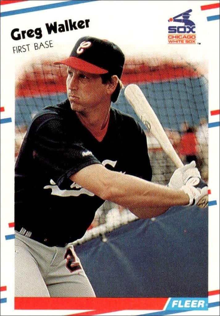 1988 Fleer Greg Walker #411 baseball trading card front
