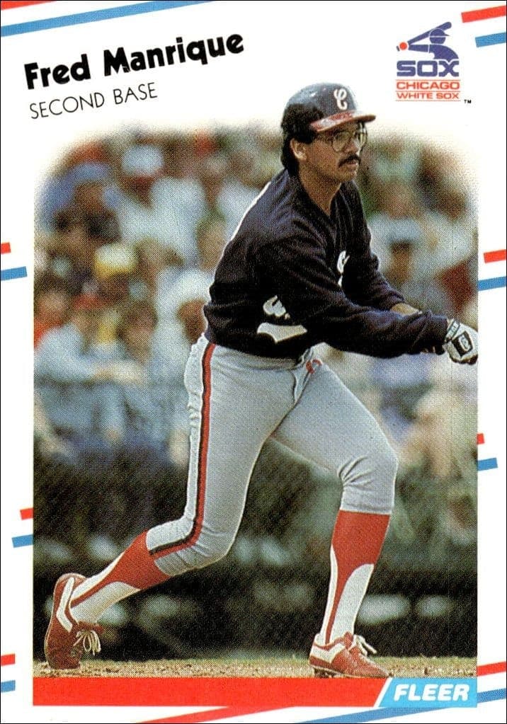 1988 Fleer Fred Manrique #406 baseball trading card front