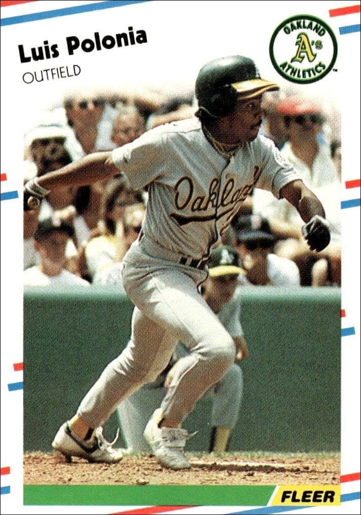 1988 Fleer Luis Polonia #292 baseball trading card front