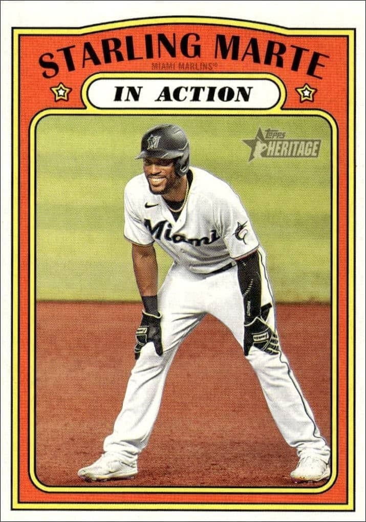 2021 Topps Heritage Starling Marte #132 trading card