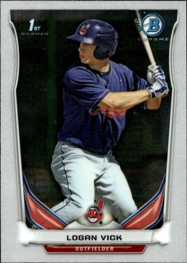 2014 Bowman Chrome Logan Vick #BCP40 trading card