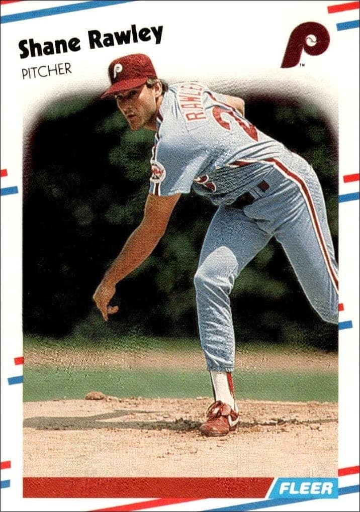 1988 Fleer Shane Rawley #311 trading card