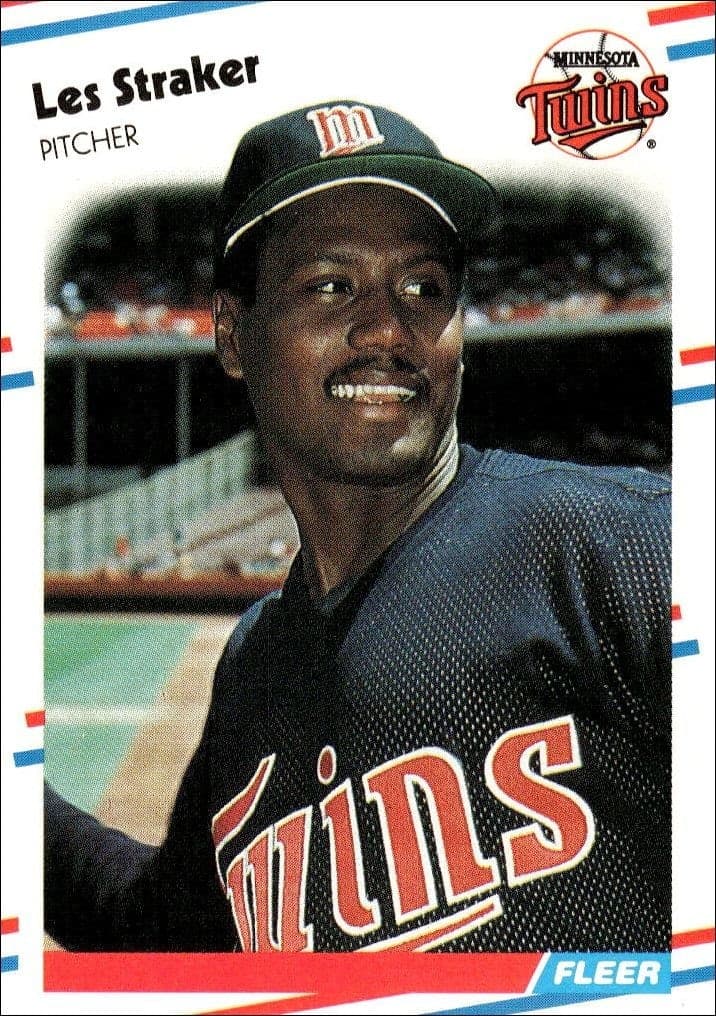 1988 Fleer Les Straker #24 baseball trading card front