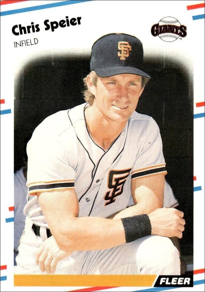 1988 Fleer Chris Speier #96 trading card