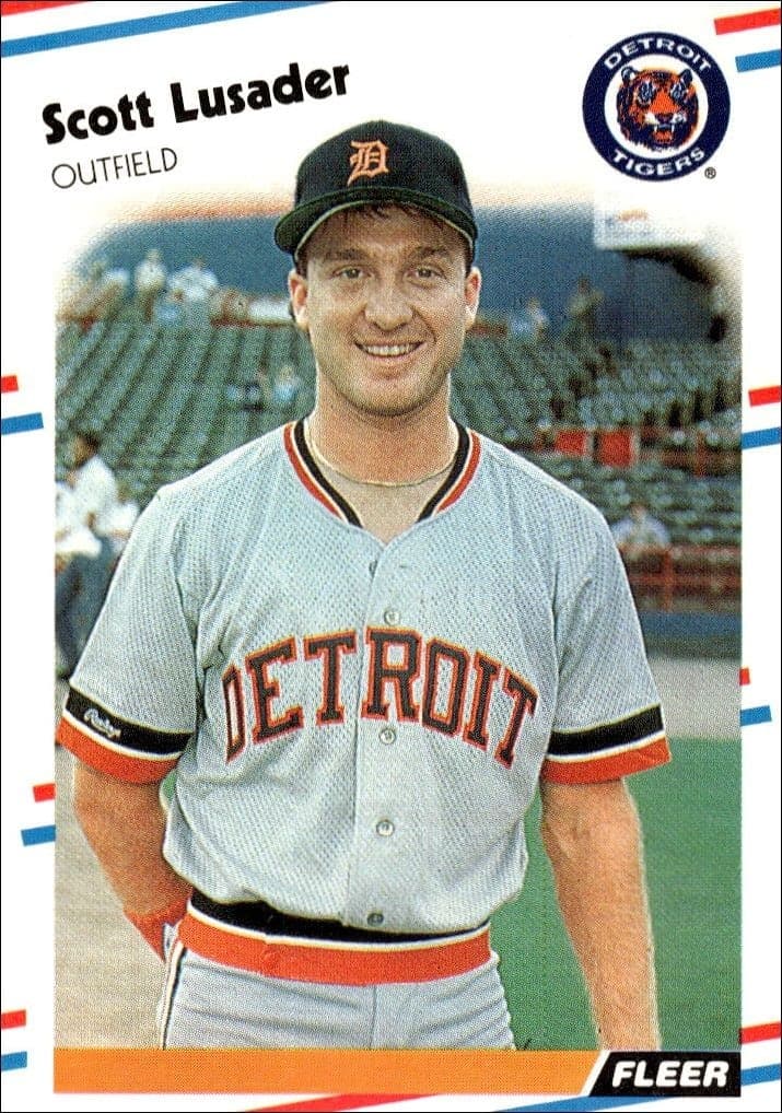 1988 Fleer Scott Lusader #62 baseball trading card front