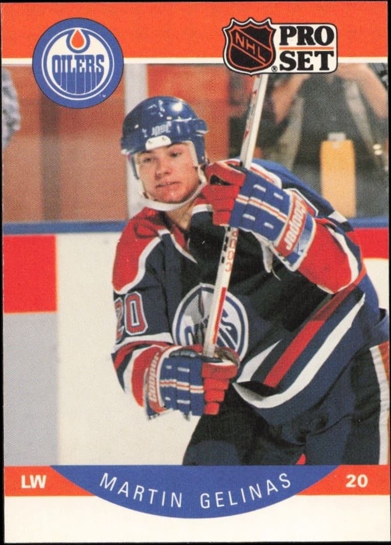 1990-91 Pro-Set Martin Gelinas #83 trading card