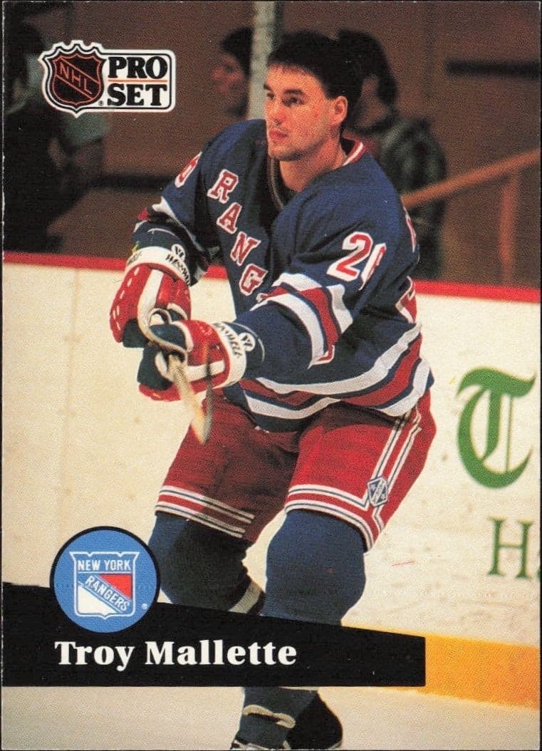 1991-92 Pro Set Troy Mallette #157 hockey trading card front