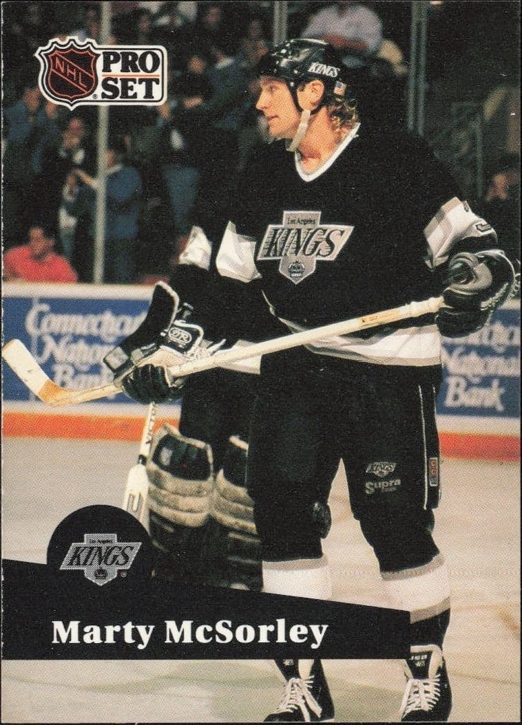 1991-92 Pro Set Marty McSorley #100 hockey trading card front