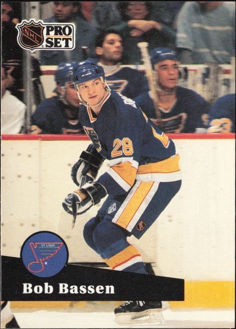 1991-92 Pro Set Bob Bassen #221 hockey trading card front