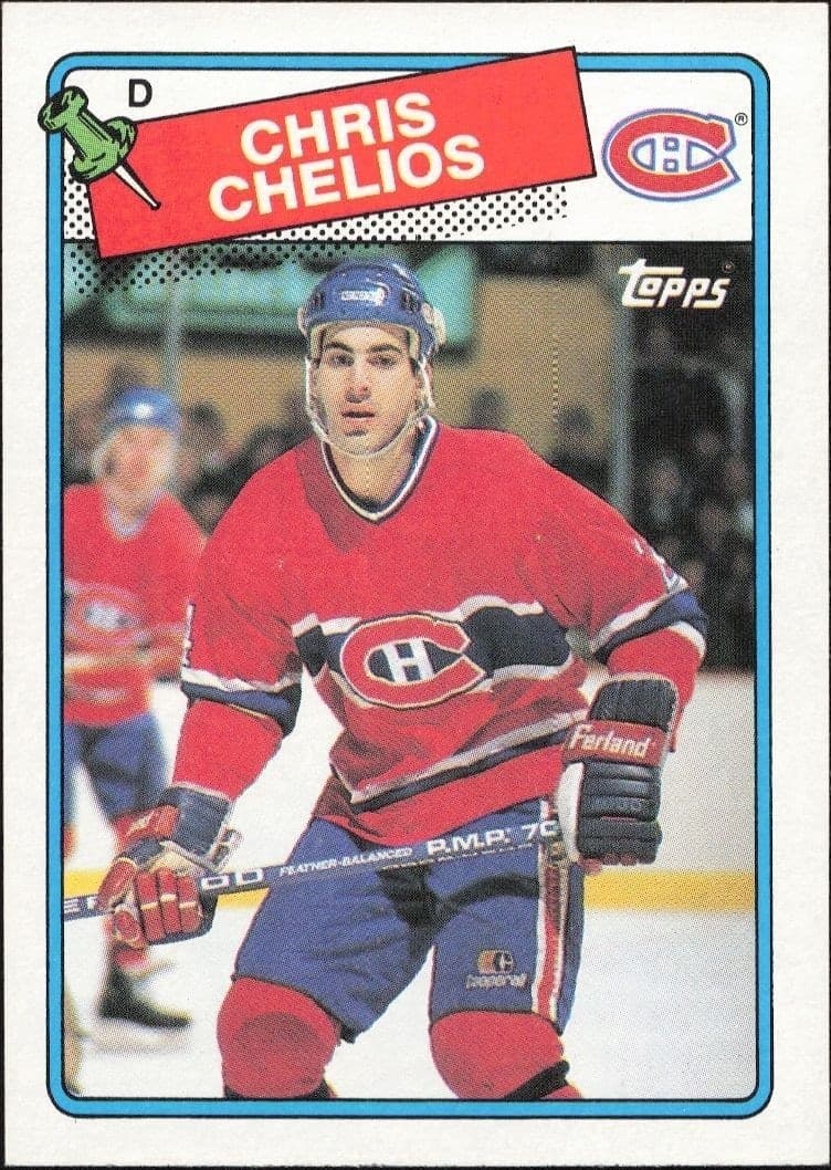 1988-89 Topps Chris Chelios #49 trading card