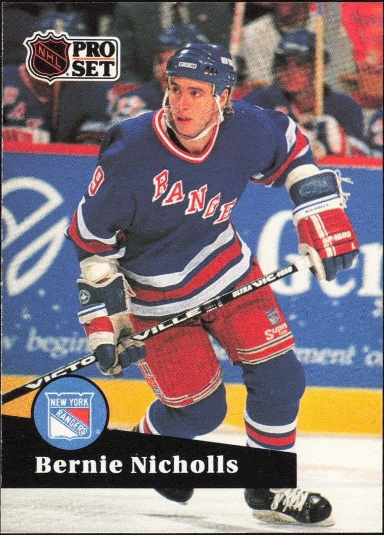 1991-92 Pro-Set Series 1 Bernie Nicholls #166 trading card