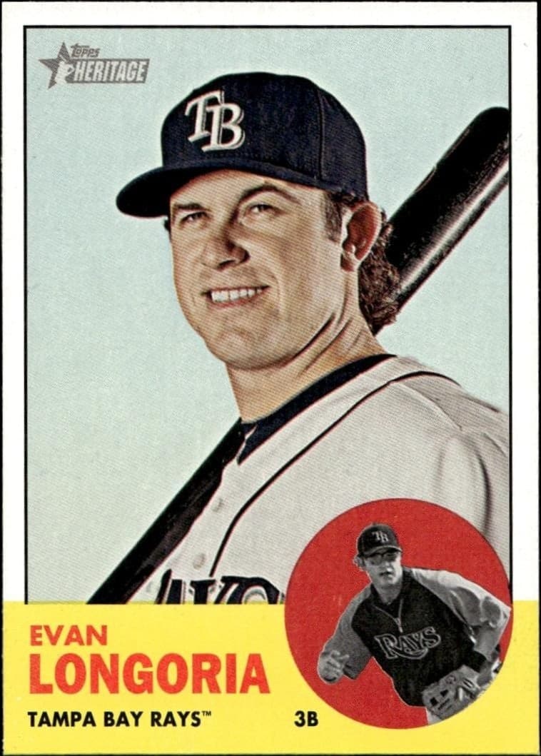 2012 Topps Heritage Evan Longoria #177 trading card