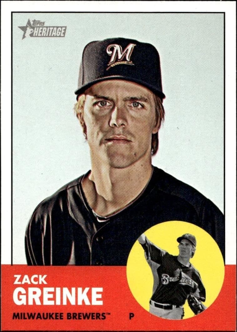 2012 Topps Heritage Zack Greinke #320 trading card