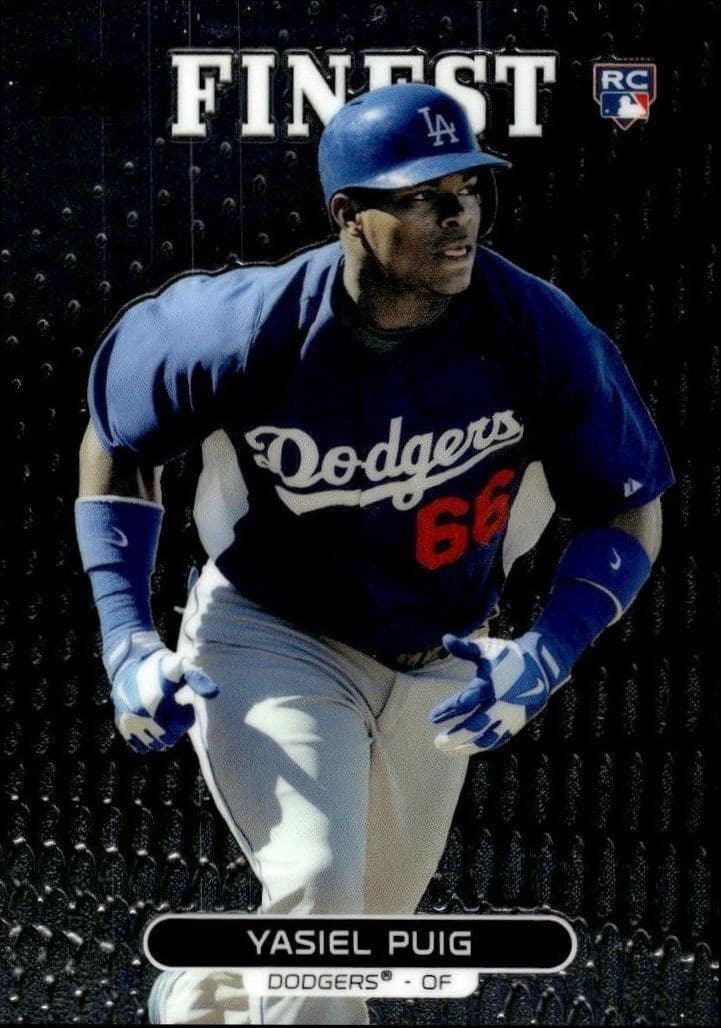 2013 Topps Finest Yasiel Puig #91 trading card