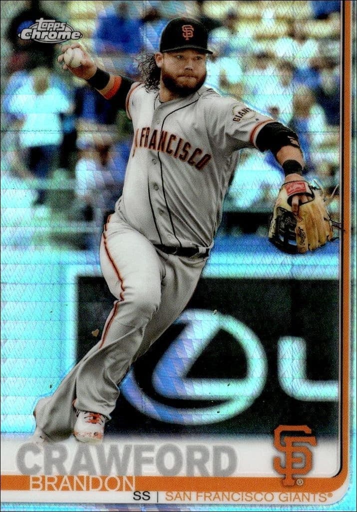 2019 Topps Chrome Brandon Crawford #190 trading card