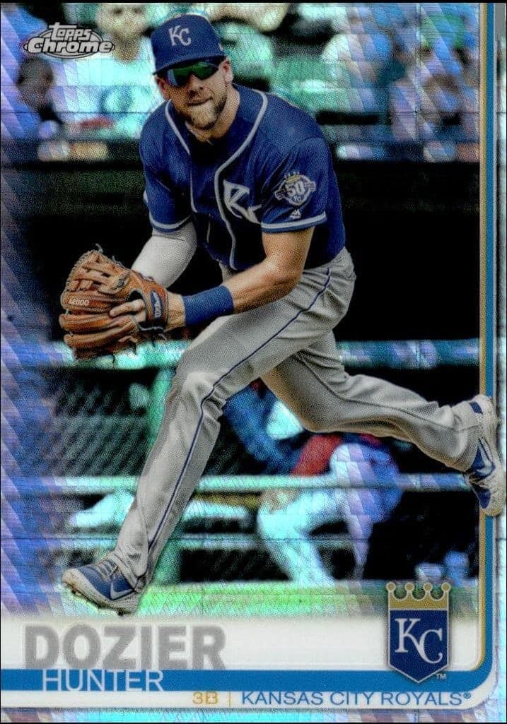 2019 Topps Chrome Hunter Dozier #166 trading card