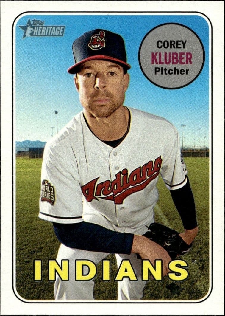 2018 Topps Heritage Corey Kluber #176 trading card