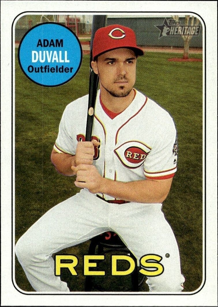 2018 Topps Heritage Adam Duvall #89 trading card