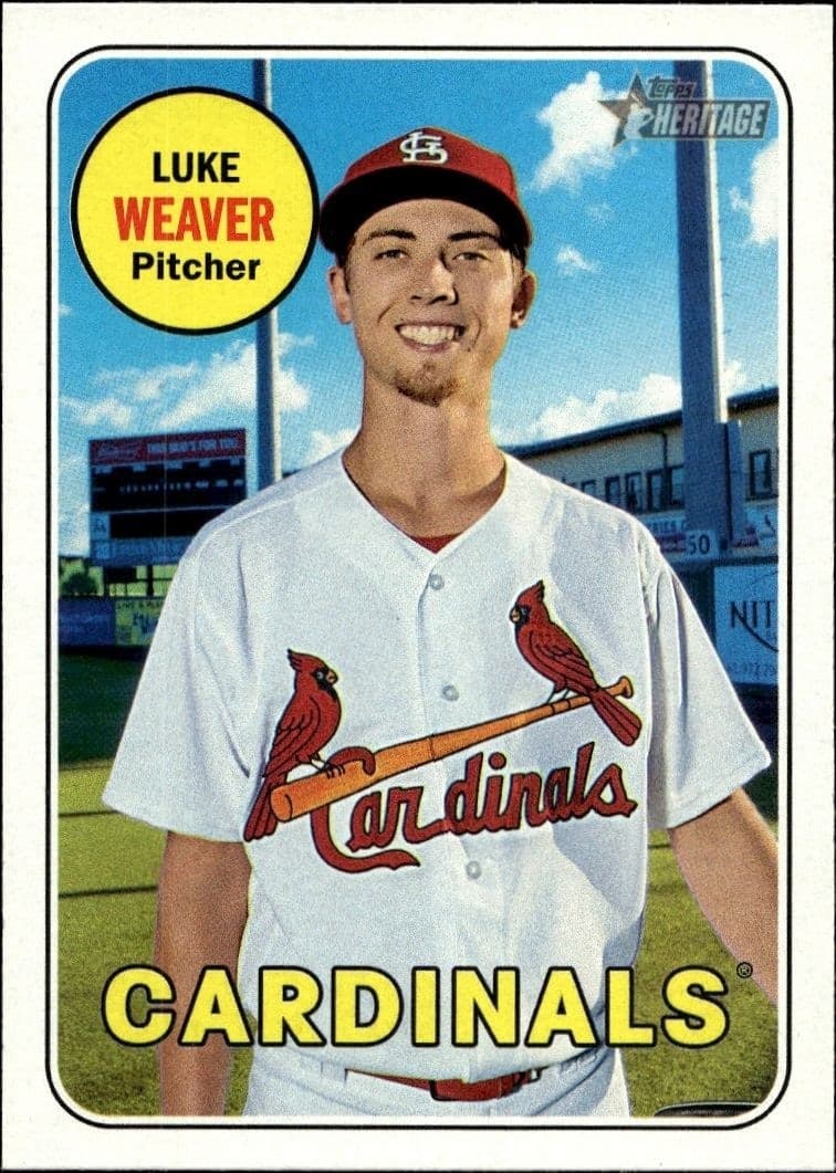 2018 Topps Heritage Luke Weaver #253 baseball trading card front