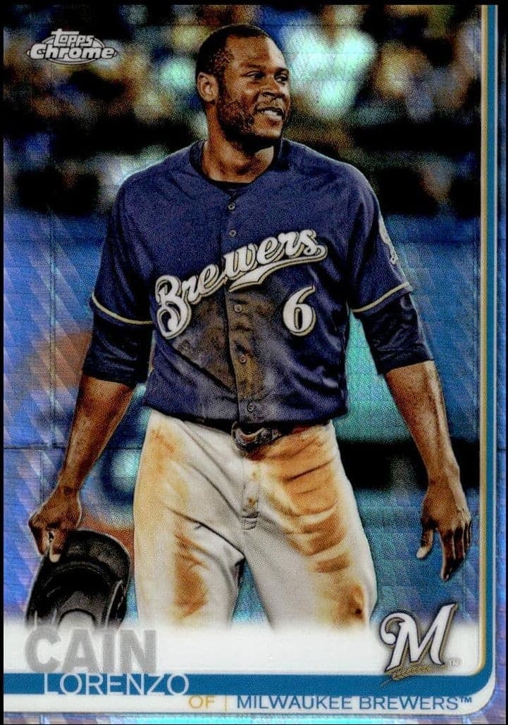2019 Topps Chrome Lorenzo Cain #330 trading card