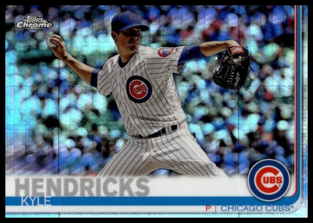 2019 Topps Chrome Kyle Hendricks #185 trading card
