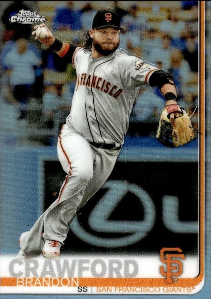 2019 Topps Chrome Brandon Crawford #190 trading card
