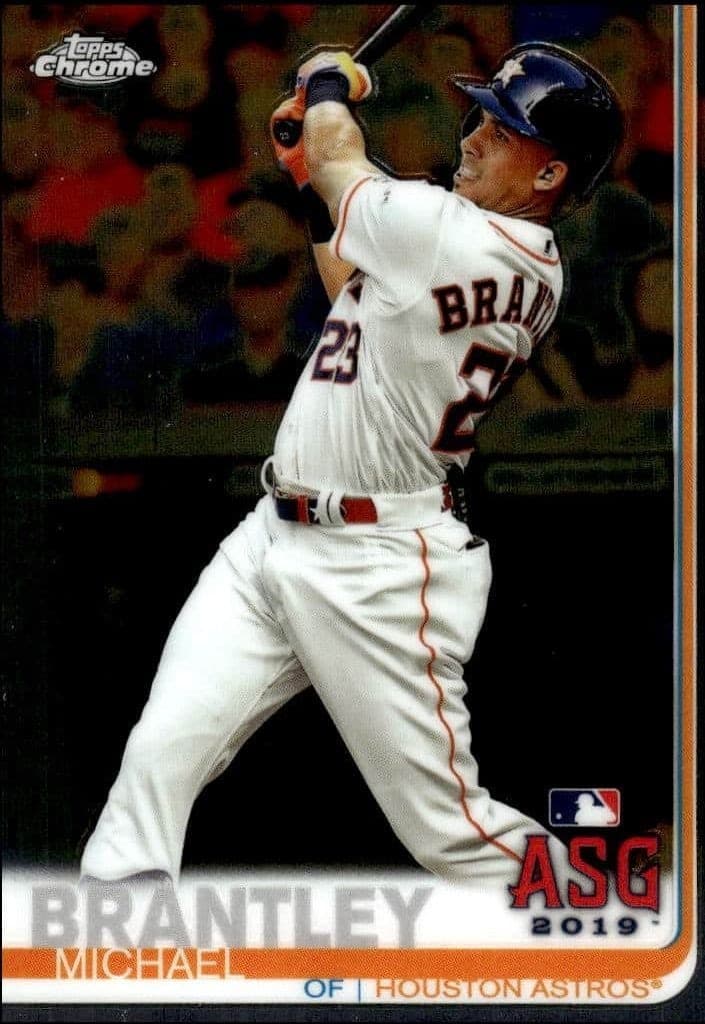 2019 Topps Chrome Michael Brantley #80 trading card