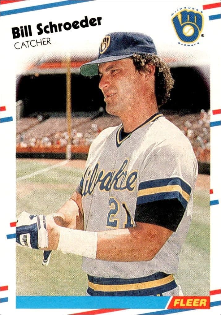 1988 Fleer Bill Schroeder #173 baseball trading card front