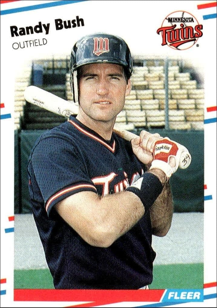 1988 Fleer Randy Bush #6 trading card