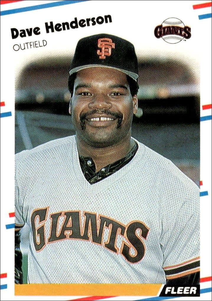 1988 Fleer Dave Henderson #84 trading card