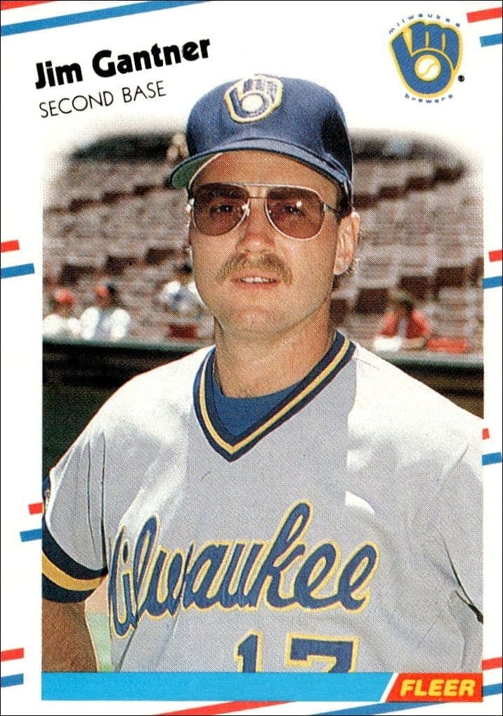 1988 Fleer Jim Gantner #165 trading card