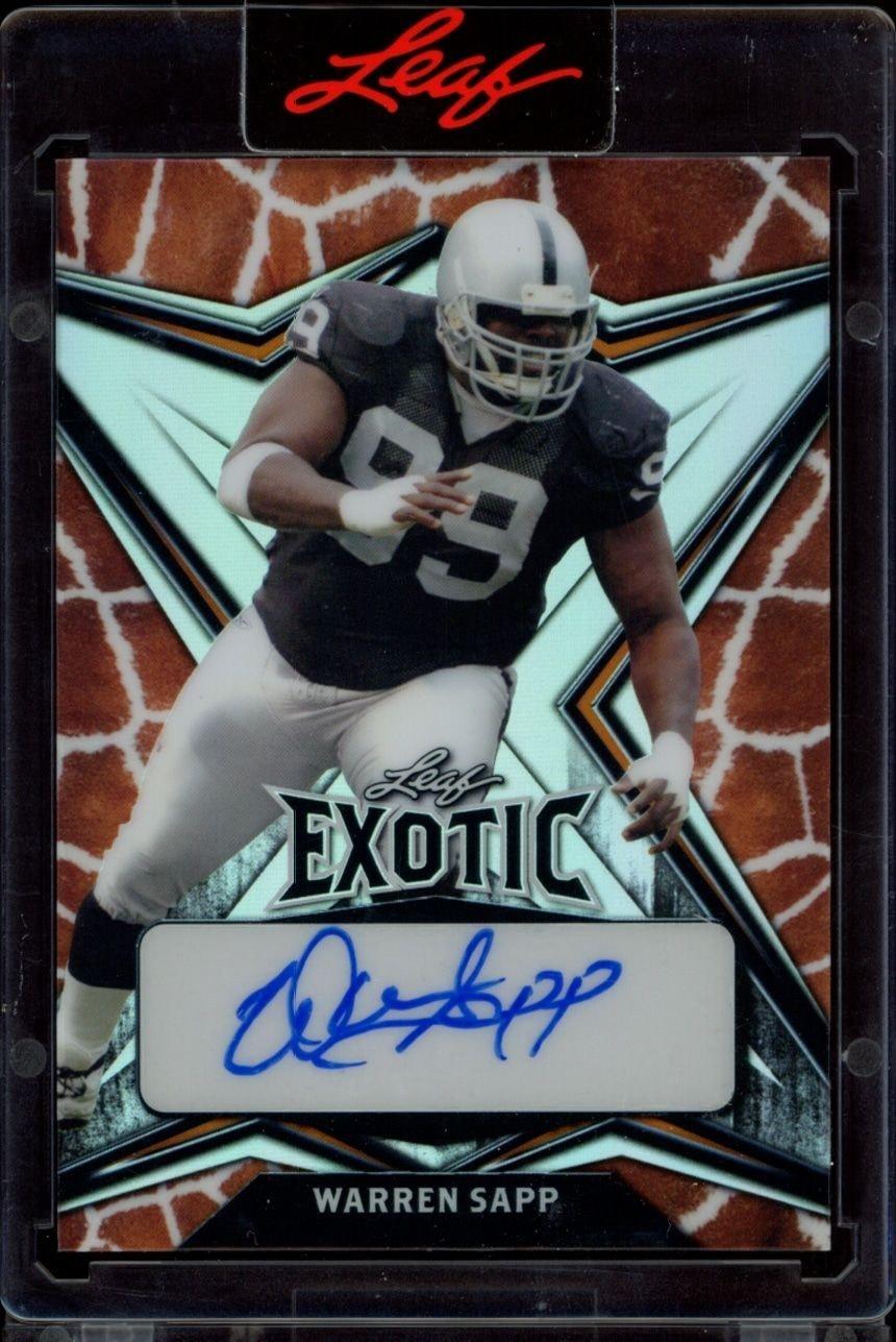 2022 Leaf Exotic Warren Sapp #EA-WS1 trading card