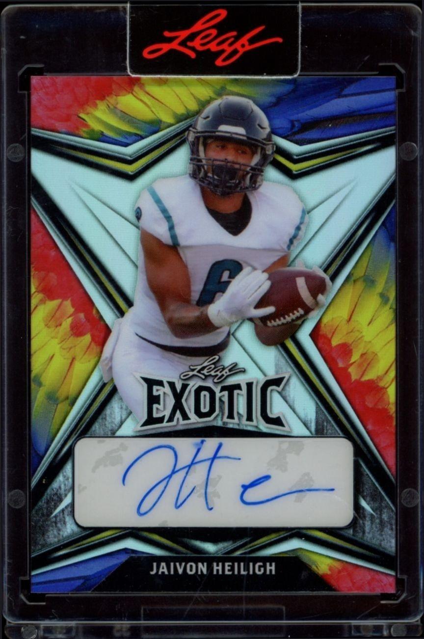 2022 Leaf Exotic Jaivon Heiligh #BA-JH1 trading card