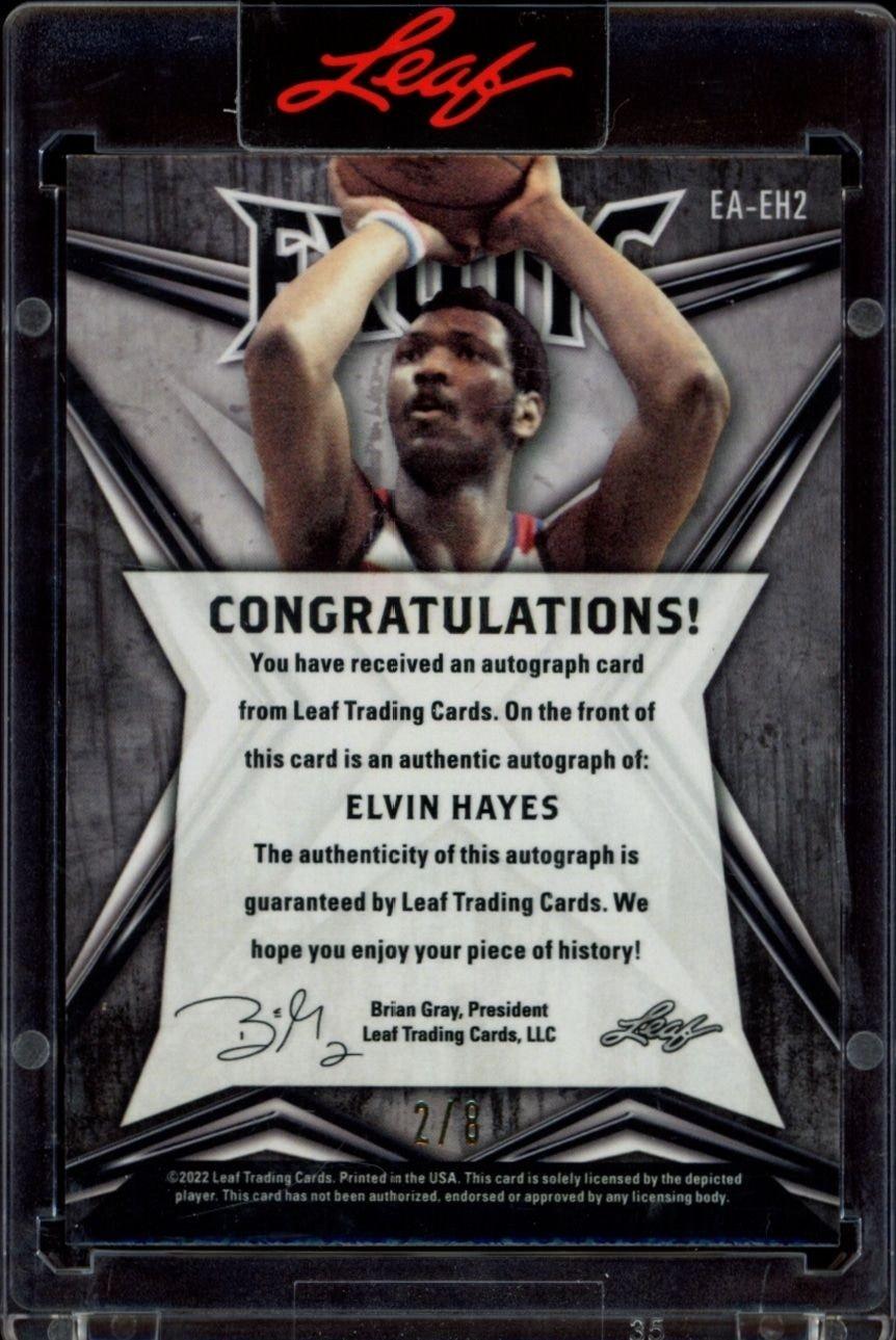 2022-23 Leaf Exotic Elvin Hayes #EA-EH2 basketball trading card back