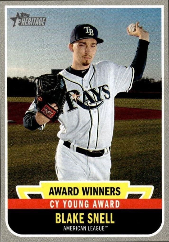 2019 Topps Heritage Blake Snell #AW-3 trading card