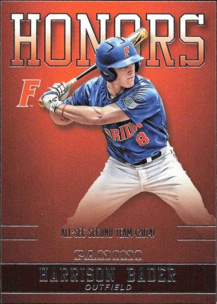 2015 Panini Florida Gators Harrison Bader #HB-FL trading card