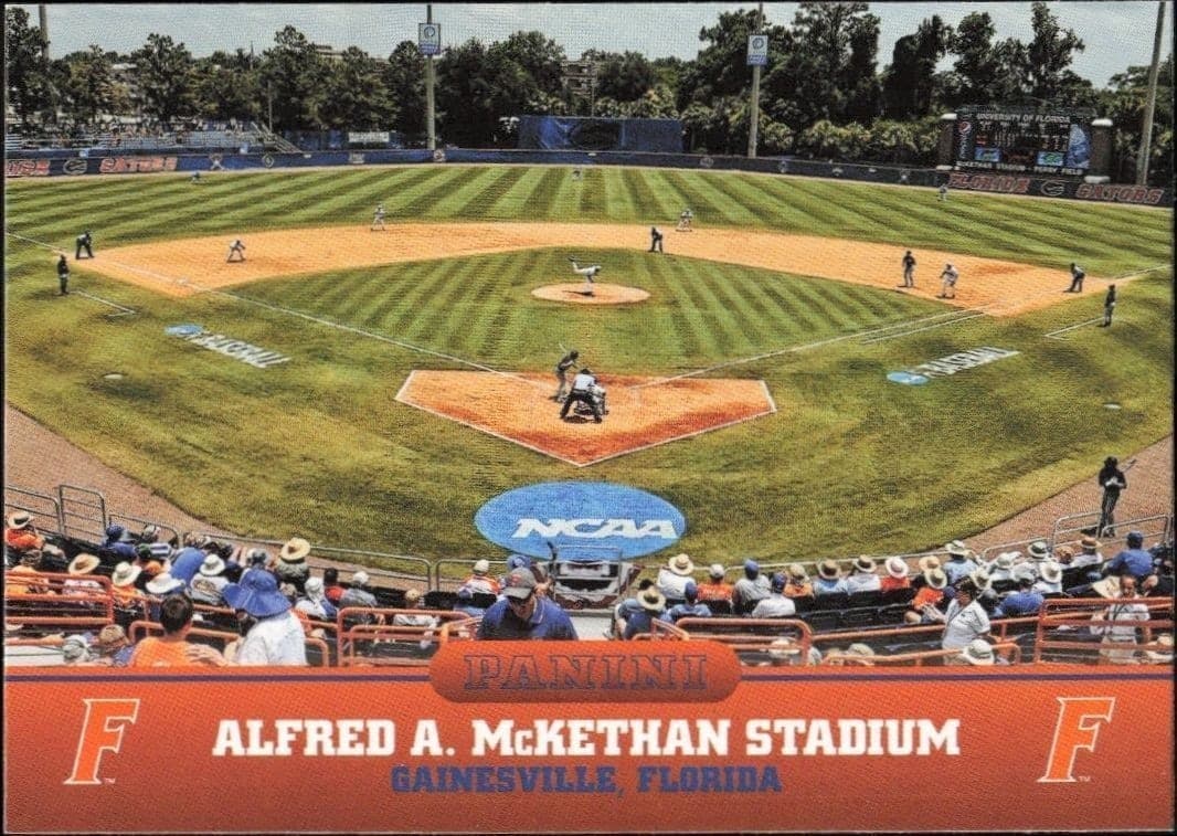 2015 Panini Florida Gators Alfred A. McKethan Stadium #8 trading card