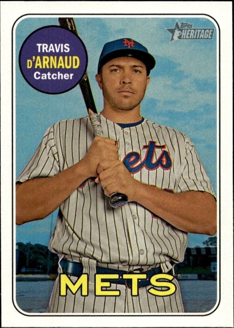 2018 Topps Heritage Travis d'Arnaud #144 trading card