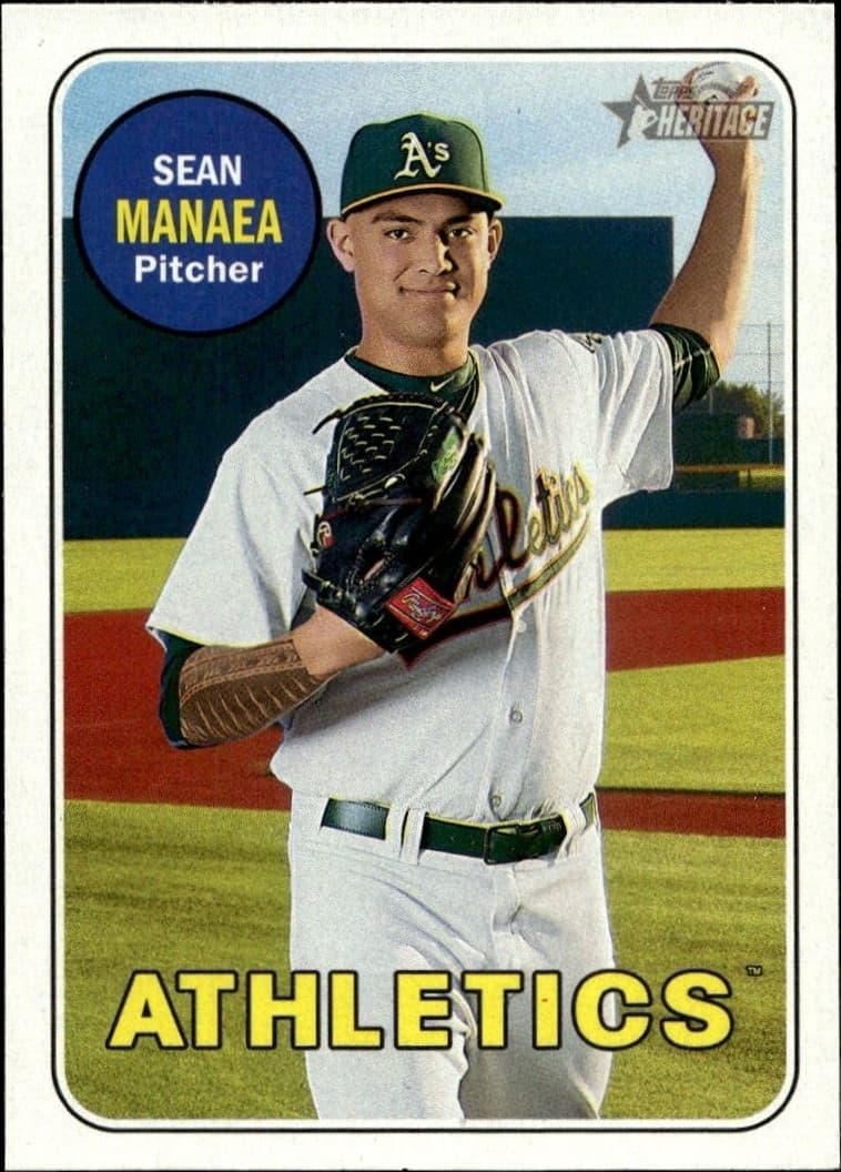 2018 Topps Heritage Sean Manaea #23 trading card