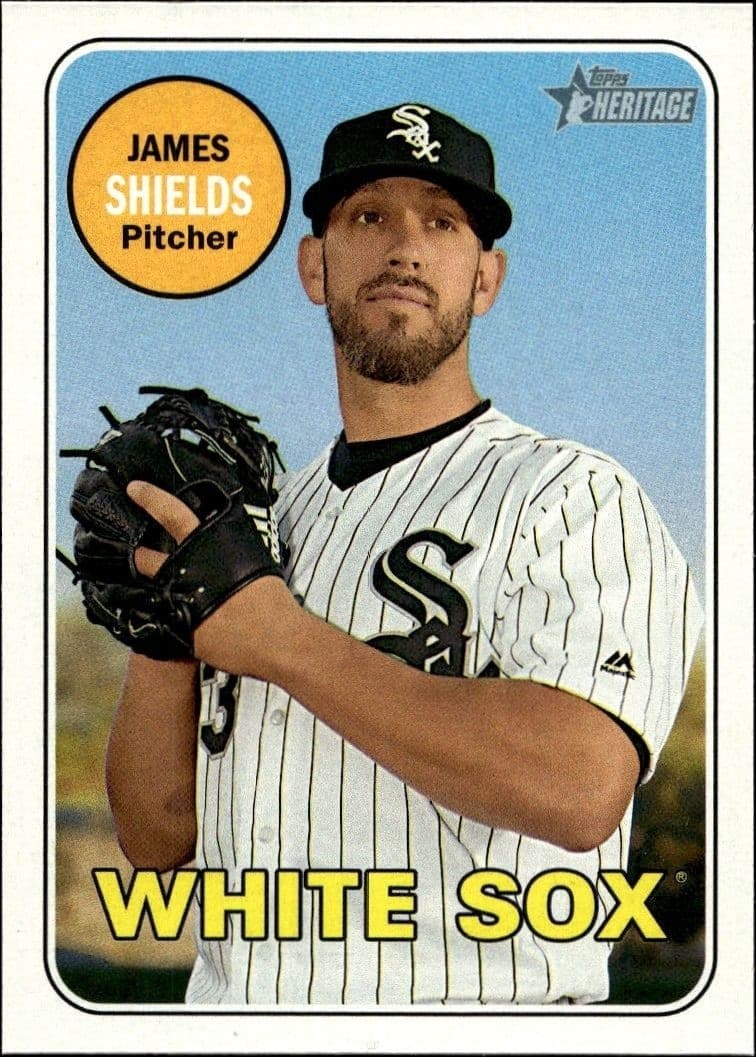 2018 Topps Heritage James Shields #308 baseball trading card front