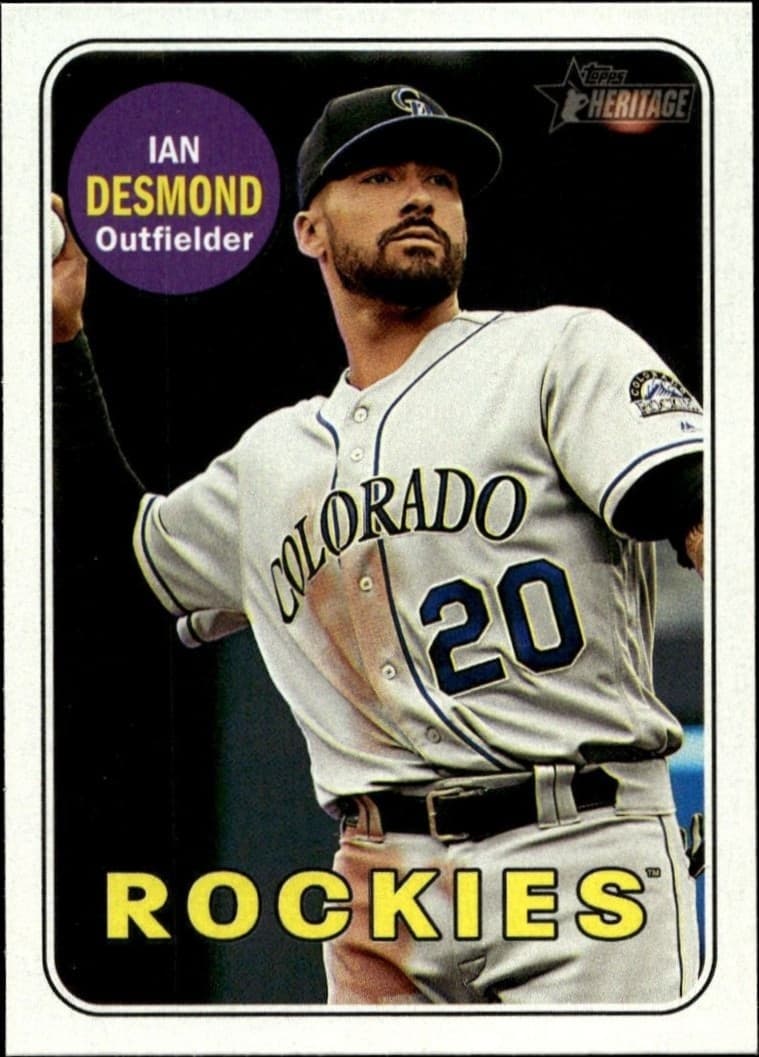 2018 Topps Heritage Ian Desmond #122 trading card