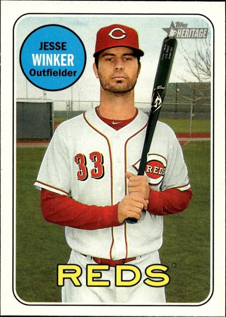 2018 Topps Heritage Jesse Winker #210 trading card