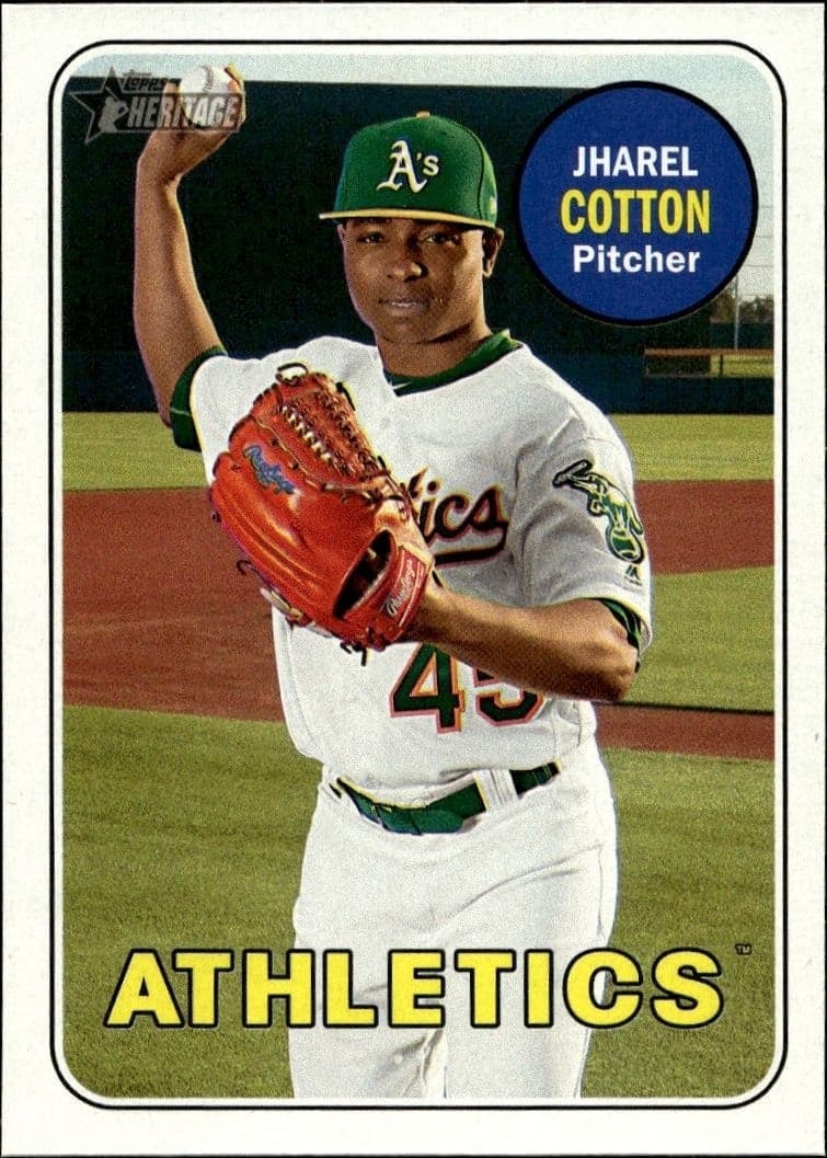 2018 Topps Heritage Jharel Cotton #147 trading card