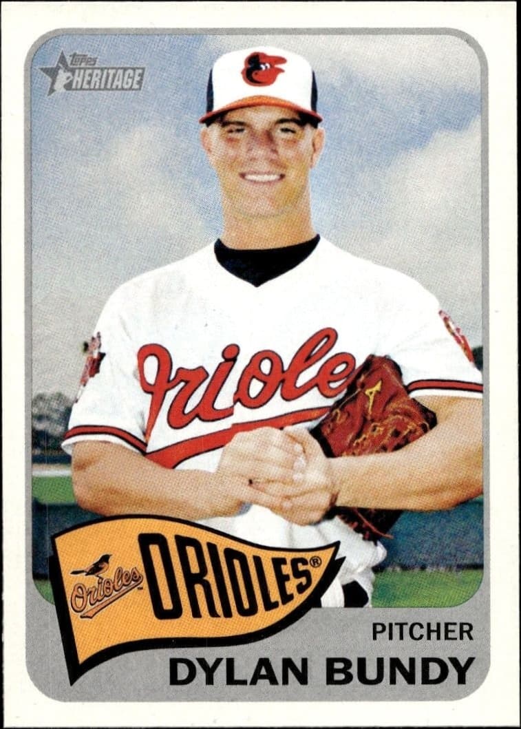 2014 Topps Heritage High Number Dylan Bundy #H595 trading card