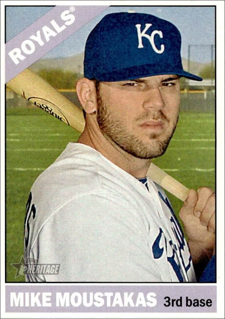2015 Topps Heritage Mike Moustakas #383 trading card